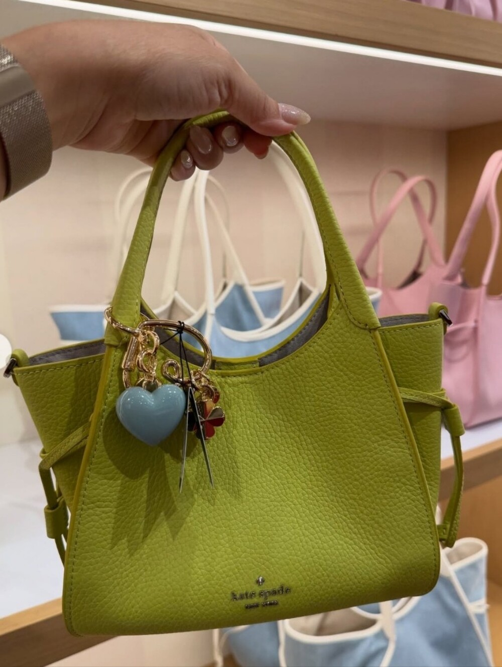 NWT! Kate Spade Pebbled Leather "Stash" Small Crossbody Satchel - Picture 5 of 15
